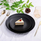 EjonirInjonir 80pcs 10.25in Heavy-Duty Black Plastic Plates for Dinner - Image 4