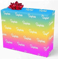 Custom Birthday Gift Wrapping Paper, Personalized Gradient Blue Yellow And Pink Gift Wrap Paper with Logo Funny Wrapping Paper Roll for Men Women Boys Girls Christmas Memorial 58x23 3 Rolls by MyPupSocks