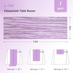 12 Pack Lilac Purple Cheesecloth Table Runner 120 Inch Boho Wedding Decor - Image 2