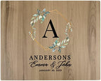 Andaz Press Large Wooden Welcome Sign for Wedding Rustic Welcome Sign 16" x 20" Custom Names & Date Geometric Greenery Fall Wedding Signage English Oak MDF Wood Finish Reception Indoor Outdoor Sign by AndazPress