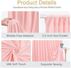 40x8ft Blush Pink Backdrop Curtain for Baby Shower Parties Pink Wrinkle Free Fabric Backdrop Curtain Wedding Photo Backdrop Drapes for Girls Birthday Party Photography Back Drop 8 Panels 5x8FT - Image 7