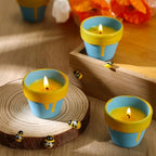 Conelist 48 Sets Bee Themed Candle Set for Baby Shower Party Favors Cute Honey Jar Candle with Thank You Tags Organza Bags Baby Shower Gifts for Guest Gender Reveal Party Decoration Gifts (Blue) - Image 6