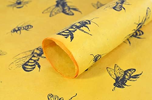 Kathmandu Valley Co. Handmade Lokta Decorative Wrapping Paper, Busy Bee by KathmanduValleyCo