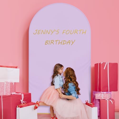 Neatsure Arch Backdrop Stand and Cover Set, 7.2FT Metal Photo Balloon Arch Backdrop Stand for Wedding Birthday Party Baby Shower Ceremony Graduation Decoration, Lilac - Image 6