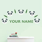 Oliver's Labels Premium Name Wall Decals - Matte Finish Personalized Wall Art for Kids' Rooms & Nurseries (Panda) - Image 3