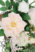 2pcs Wedding Welcome Sign Flowers,Blush Pink Faux Floral Swag,Artificial Flower Garland for Fall Wedding Bridal Shower Graduation Party Prom Entrance Sign Decor (Stand not Included) - Image 5