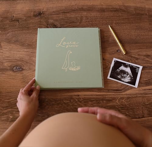Lucy Darling Pregnancy Journal & Memory Book Moss Green, Mom & Baby Diary, Pregnancy Must Haves for Expecting First Time & Experienced Moms, Maternity Milestone Gifts, Premium Baby Book Keepsake - Image 6