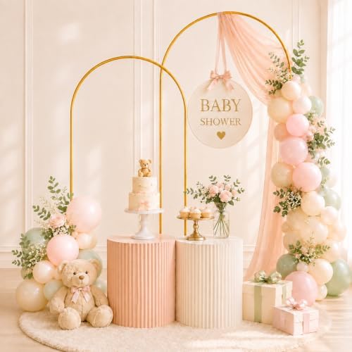 7.2FT Metal Arch Backdrop Stand, Decorative Backdrop Arch Stand - Image 2