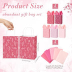 Kolldenn 100 Pcs Small Gift Bags Bulk, Pink, 8.27 x 5.91 x 3.15 Inch - Image 2