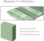 50 Pack Sage Green Chair Sashes Bows Satin Wedding Chair Ribbons 7x108 Inch - Image 3