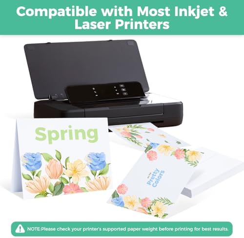 Ohuhu A2 Blank White Cards and Envelopes 200 Pack, 4.25 x 5.5 Folded Cards - Image 3