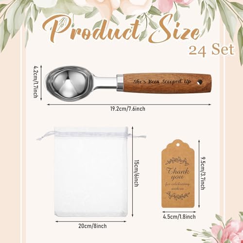 Hushee 24 Set Ice Cream Scoop, Shes Been Scooped up Wedding Party Favors - Image 2