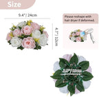 NUPTIO Flower Ball Centerpieces for Tables: Pink & White Artificial Rose - Image 3