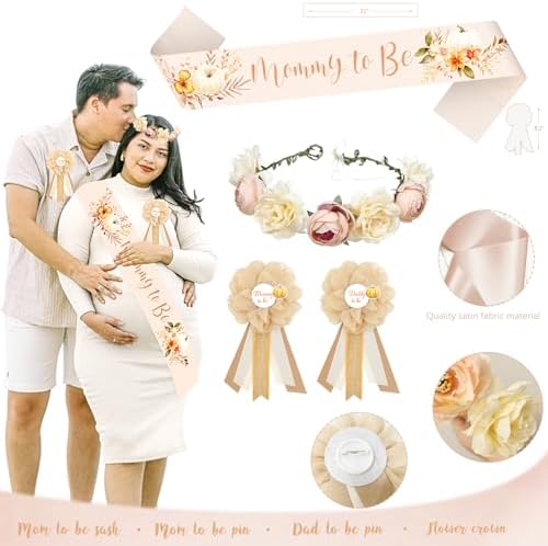 Little Pumpkin Baby Shower Decorations Party Supplies for Girl, Rustic Fall Autumn Baby Shower Decoration, A Little Pumpkin is on The Way Backdrop Balloon Arch Baby Box Mom to Be Sash Tablecloth - Image 4