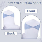 MDS Pack of 75 Spandex Chair Sashes Without Slider Buckles – Baby Blue - Image 4