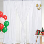Eternal Beauty White Sequin Backdrop Curtains, 4 Panels 2x8FT - Image 2