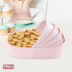 Cradle Shaped Gift Boxes Set of 10, Baby Shower Party Favor Boxes with Lace Decoration, Foldable Cookie Candy Containers for Wedding Birthday Celebration (Pink) - Image 6