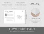Personalized RSVP Card with QR Code – Minimalist Printed Reply Postcard for Wedding, Rehearsal Dinner, Bridal & Baby Shower, Christening, Birthday Party - Image 2