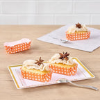 Restaurantware 1 oz Ridged Paper Baking Cups, Orange Polka Dot, 200 Ct - Image 6