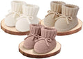 Jiuguva 6 Pcs Neutral Baby Shower Booties Decor, Beige, Khaki, Pink by Jiuguva