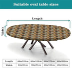Halloween Please! Pumpkins Fabric Print Oval Table Cloth Waterproof & Stain Resistant Elastic for Dining/Party/Buffet/Wedding Fits for 54" x 76" Oval Table - Image 4
