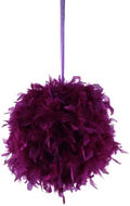 ZUCKER 18 inch Fluffy Feather Hanging Pom Pom - Hanging Decor for Party, Wedding, Baby Shower or Home Decor (Purple) by ZUCKER