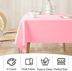 4 Pack Square Table Cloth 85x85 Inch Pink Tablecloth Machine Washable Fabric Polyester Table Cover for Dining, Buffet Parties, Picnic, Events, Weddings and Restaurants（Pink） - Image 6