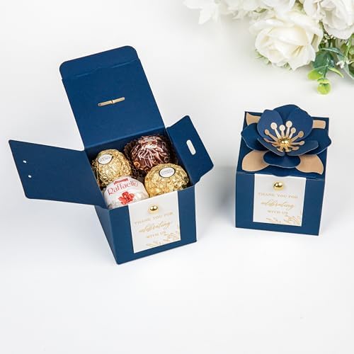 FEIYI 20 PCS Favor Boxes, Navy Blue, 2.55x2.55x2.55 - Image 3