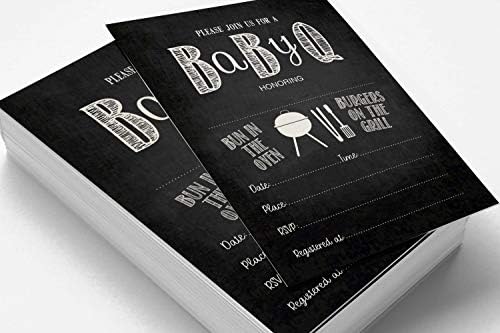 Pack of 30 Baby Shower Invites, Bun in Th Oven BBQ Party Invitations, Fill in Blank Invitations with Envelopes 5 x 7 inches - Image 3
