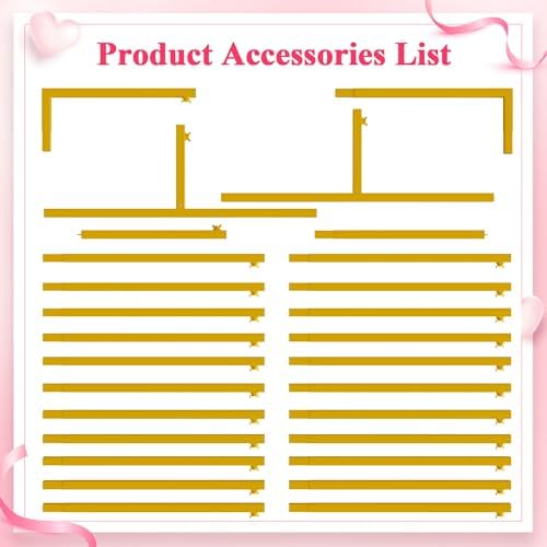 Wokceer Square Wedding Arch Backdrop Stand Gold Metal Arch 8FT x 8FT - Image 5