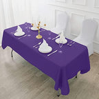 Fokitut 2 Pack Waterproof Rectangle Tablecloth, 90x132 Inch,Stain Resistant and Wrinkle Polyester Table Cloth, Fabric Table Cover for Kitchen Dining, Wedding, Party, Holiday Dinner-Purple - Image 5