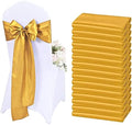 60 Pcs Gold Chair Sashes Satin Chair Bows Sashes for Party, Hotel, Wedding, Reception, Restaurant Event Decoration (7 x 108 inch) by Lykoow