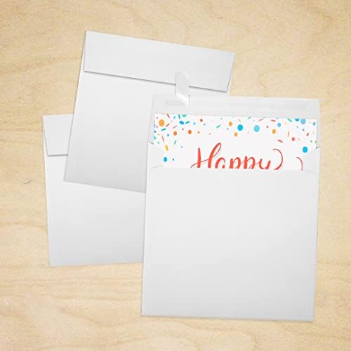 LUXPaper Square Invitation Envelopes | Peel & Press | 6 1/4" x 6 1/4" | Bright White | 70lb. Text | 250 Qty - Image 7