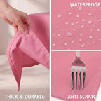 Thick Pink Tablecloth, Water & Wrinkle Resistant, 54x120 Inch - Image 2