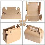 HOZEON 100 PCS Kraft Gable Treat Boxes, 6.4 x 3.5 x 3.2 Inches Strong and Durable Gable Boxes, Recycled Party Candy Treat Boxes for Birthday Party, Wedding, Baby Shower - Image 4