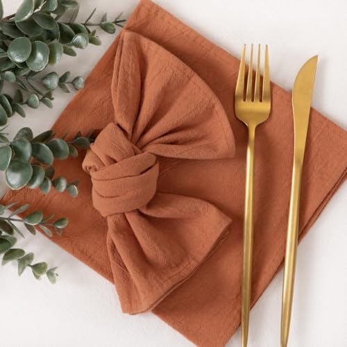 Cloth Napkins Fall Washable Reusable Linen Wedding Party Home Table Decor - Image 4