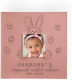 Engraved Personalized Baby's First Easter Leatherette Photo Album, Holds 200 4" x 6" Photos by GiftsForYouNow