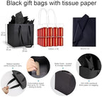 Aosric 12 Pack 12"x12"x12" Black Square Gift Bags with Tissue Paper - Image 3