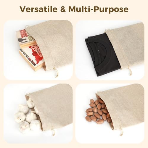 10x14” Burlap Bags, 30Pcs Gift Sacks- With Tags & Strings - Image 5