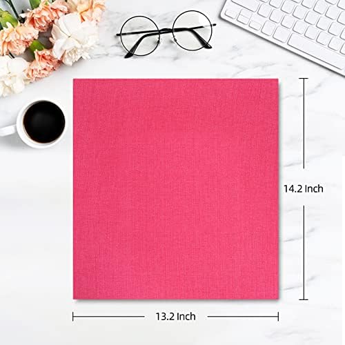 potricher Photo Album 4x6 Photos, 1000 Pockets, Linen Cover, Rose Red - Image 2