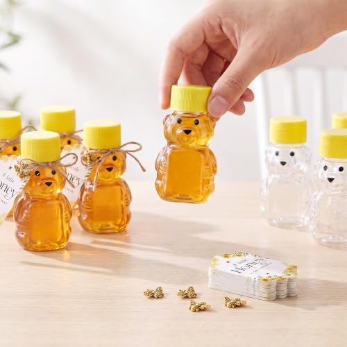 50 Pack Mini Honey Jars Party Favors, 2 Oz Plastic Small Bear Honey Bottles - Image 5
