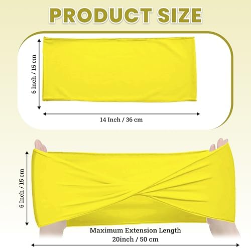 MDS Pack of 150 Spandex Chair Sashes Without Slider Buckles – Yellow - Image 2