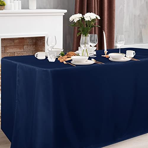 Obstal 2 Pack Table Clothes for 8 Foot Rectangle Tables, Navy - Image 2