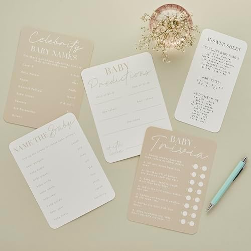 Club Green Baby Shower Activity Pack, Prediction Cards, Baby Shower Games, Neutral Baby Shower, Gender Reveal Trivia Game, Keepsake Baby Cards x 24 - Image 2
