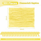 100 Pack Yellow Napkins 20x20Inch Cheesecloth Napkins Bulk - Image 2