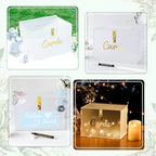 Frosted Acrylic Card Box for Wedding with Lock, Gift Card Box for Party - Image 6