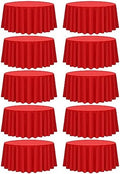 fani 10 Packs Red Round Tablecloth - 120 Inch, Polyester by fani