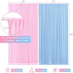 Pink Blue Backdrop Curtains for Gender Reveal Boy or Girl Parties Wrinkle Free Photo Curtains Backdrop Drapes Fabric Decoration for Birthday Party Baby Shower 5ft x 8ft,2 Panels - Image 5