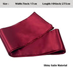 Burgundy Satin Chair Sashes Bows for Chair,7x108inchs,50pcs - Image 5