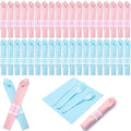 Lasnten 50 Sets Pre-rolled Gender Reveal Cutlery Set with Napkin by Lasnten